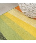 DAZZLE Area Rug Prism Geometric Striped Orange/Green/Blue 4 ft. x 6 ft. Area Rug