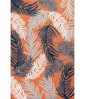 HAWAII Area Rug Montego High-Low Tropical Palm Orange/Navy/Ivory 5 ft. x 8 ft. Indoor/Outdoor Area Rug