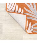 HAWAII Area Rug Montego High-Low Tropical Palm Orange/Navy/Ivory 5 ft. x 8 ft. Indoor/Outdoor Area Rug