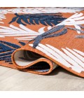 HAWAII Area Rug Montego High-Low Tropical Palm Orange/Navy/Ivory 2 ft. x 8 ft. Indoor/Outdoor Runner Rug