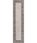 HAWAII Area Rug Sebastian High-Low Modern Diamond Border Brown/Ivory 2 ft. x 8 ft. Indoor/Outdoor Runner Rug
