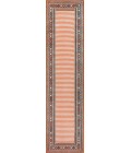 Sebastian High-Low Modern Diamond Border Orange/Ivory 2 ft. x 8 ft. Indoor/Outdoor Runner Rug