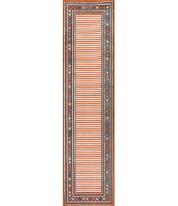 Jonathany Hawaii HWC102C Orange/Ivory Area Rug 2 ft. 2 in. X 8 ft. Runner