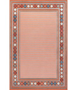 Jonathany Hawaii HWC102C Orange/Ivory Area Rug 5 ft. 3 in. X 7 ft. 7 in. Rectangle