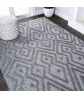 Balansat Moroccan Diamond Dark Gray 8 ft. x 10 ft. Indoor/Outdoor Area Rug