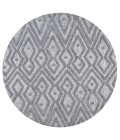 Balansat Moroccan Diamond Dark Gray 5' Round Indoor/Outdoor Area Rug