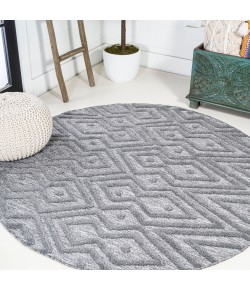 Jonathany Ibiza IBZ100A Dark Gray Area Rug 5 ft. 3 in. X 5 ft. 3 in. Round