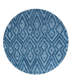 Jonathany Ibiza IBZ100B Navy Area Rug 5 ft. 3 in. X 5 ft. 3 in. Round