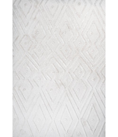 Balansat Moroccan Diamond Ivory 5 ft. x 8 ft. Indoor/Outdoor Area Rug