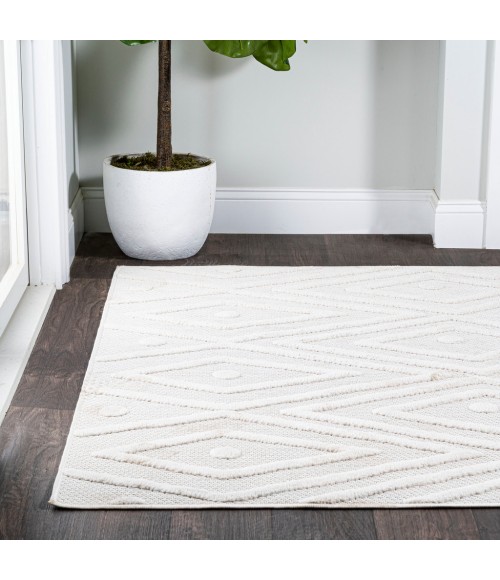 Balansat Moroccan Diamond Ivory 5 ft. x 8 ft. Indoor/Outdoor Area Rug