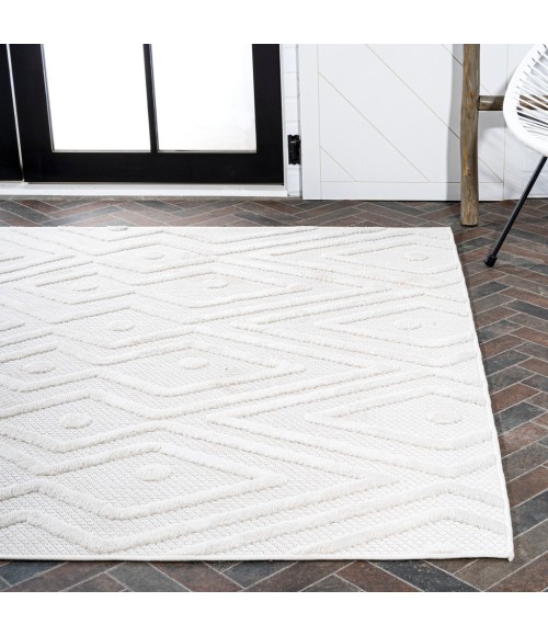 Balansat Moroccan Diamond Ivory 5 ft. x 8 ft. Indoor/Outdoor Area Rug