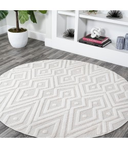 Jonathany Ibiza IBZ100D Ivory Area Rug 5 ft. 3 in. X 5 ft. 3 in. Round