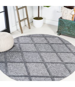 Jonathany Ibiza IBZ101A Dark Gray Area Rug 5 ft. 3 in. X 5 ft. 3 in. Round