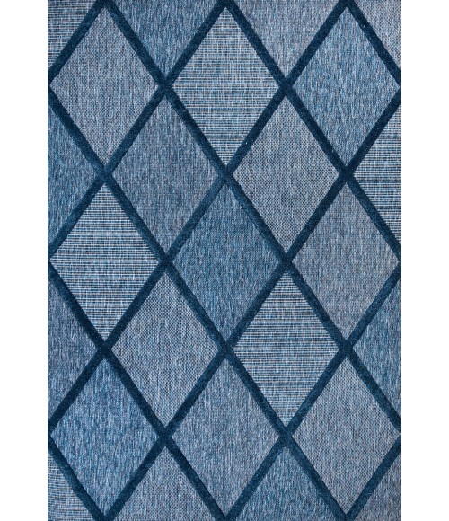 IBIZA Area Rug Salines Diamond Trellis Navy 3 ft. x 5 ft. Indoor/Outdoor Area Rug