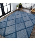 IBIZA Area Rug Salines Diamond Trellis Navy 3 ft. x 5 ft. Indoor/Outdoor Area Rug