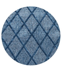 Jonathany Ibiza IBZ101B Navy Area Rug 5 ft. 3 in. X 5 ft. 3 in. Round