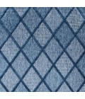Salines Diamond Trellis Navy 5' Square Indoor/Outdoor Area Rug