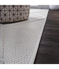 Salines Diamond Trellis Ivory 5' Round Indoor/Outdoor Area Rug