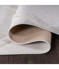 IBIZA Area Rug Salines Diamond Trellis Ivory 2 ft. x 8 ft. Indoor/Outdoor Runner Rug