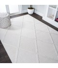 Salines Diamond Trellis Ivory 4 ft. x 6 ft. Indoor/Outdoor Area Rug