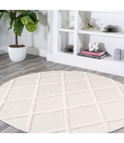 Jonathany Ibiza IBZ101D Ivory Area Rug 5 ft. 3 in. X 5 ft. 3 in. Round