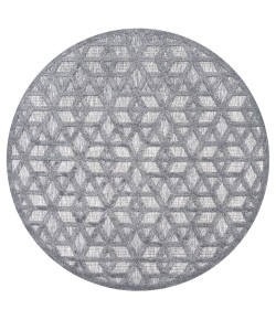 Jonathany Ibiza IBZ102A Dark Gray Area Rug 5 ft. 3 in. X 5 ft. 3 in. Round