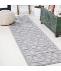 Talaia Neutral Geometric Light Gray 2 ft. x 8 ft. Indoor/Outdoor Runner Rug