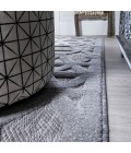 Talaia Neutral Geometric Light Gray 2 ft. x 8 ft. Indoor/Outdoor Runner Rug