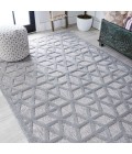 IBIZA Area Rug Talaia Neutral Geometric Light Gray 5 ft. x 8 ft. Indoor/Outdoor Area Rug