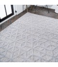 IBIZA Area Rug Talaia Neutral Geometric Light Gray 5 ft. x 8 ft. Indoor/Outdoor Area Rug