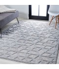 IBIZA Area Rug Talaia Neutral Geometric Light Gray 5 ft. x 8 ft. Indoor/Outdoor Area Rug