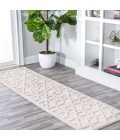 IBIZA Area Rug Talaia Neutral Geometric Ivory 2 ft. x 8 ft. Indoor/Outdoor Runner Rug