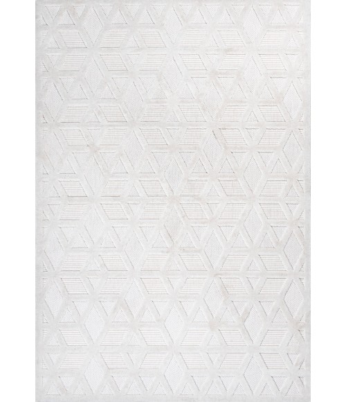 IBIZA Area Rug Talaia Neutral Geometric Ivory 4 ft. x 6 ft. Indoor/Outdoor Area Rug