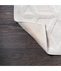 IBIZA Area Rug Talaia Neutral Geometric Ivory 5' Square Indoor/Outdoor Area Rug