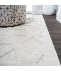 IBIZA Area Rug Talaia Neutral Geometric Ivory 5' Square Indoor/Outdoor Area Rug