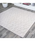 IBIZA Area Rug Talaia Neutral Geometric Ivory 5' Square Indoor/Outdoor Area Rug