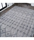 IBIZA Area Rug Peralta Moroccan Diamond Dark Gray 4 ft. x 6 ft. Indoor/Outdoor Area Rug