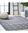 IBIZA Area Rug Peralta Moroccan Diamond Dark Gray 4 ft. x 6 ft. Indoor/Outdoor Area Rug