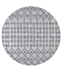 Jonathany Ibiza IBZ103A Dark Gray Area Rug 5 ft. 3 in. X 5 ft. 3 in. Round