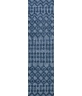 IBIZA Area Rug Peralta Moroccan Diamond Navy 2 ft. x 8 ft. Indoor/Outdoor Runner Rug