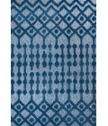 IBIZA Area Rug Peralta Moroccan Diamond Navy 4 ft. x 6 ft. Indoor/Outdoor Area Rug