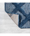 IBIZA Area Rug Peralta Moroccan Diamond Navy 2 ft. x 8 ft. Indoor/Outdoor Runner Rug
