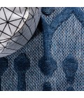 IBIZA Area Rug Peralta Moroccan Diamond Navy 2 ft. x 8 ft. Indoor/Outdoor Runner Rug