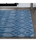 IBIZA Area Rug Peralta Moroccan Diamond Navy 4 ft. x 6 ft. Indoor/Outdoor Area Rug