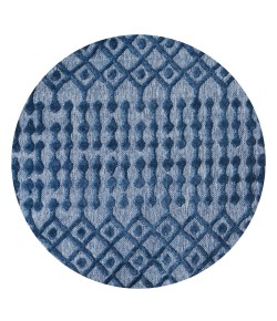 Jonathany Ibiza IBZ103B Navy Area Rug 5 ft. 3 in. X 5 ft. 3 in. Round