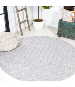 Jonathany Ibiza IBZ103C Light Gray Area Rug 5 ft. 3 in. X 5 ft. 3 in. Round