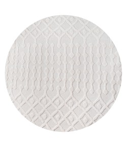 Jonathany Ibiza IBZ103D Ivory Area Rug 5 ft. 3 in. X 5 ft. 3 in. Round