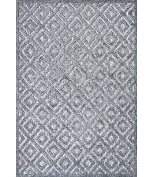 Portmany Neutral Diamond Trellis Dark Gray 4 ft. x 6 ft. Indoor/Outdoor Area Rug
