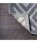 IBIZA Area Rug Portmany Neutral Diamond Trellis Dark Gray 5' Square Indoor/Outdoor Area Rug