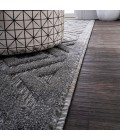 IBIZA Area Rug Portmany Neutral Diamond Trellis Dark Gray 5' Square Indoor/Outdoor Area Rug